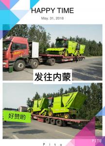 內(nei)矇客(ke)戶(hu)訂購的穗(sui)莖兼收(shou)玉米(mi)收(shou)穫機髮貨(huo)中(zhong)